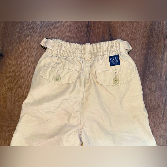 Polo by Ralph Lauren Khaki Chino Pants w/ Adjustable Side Buckles (18 Months) - Picture 4 of 4